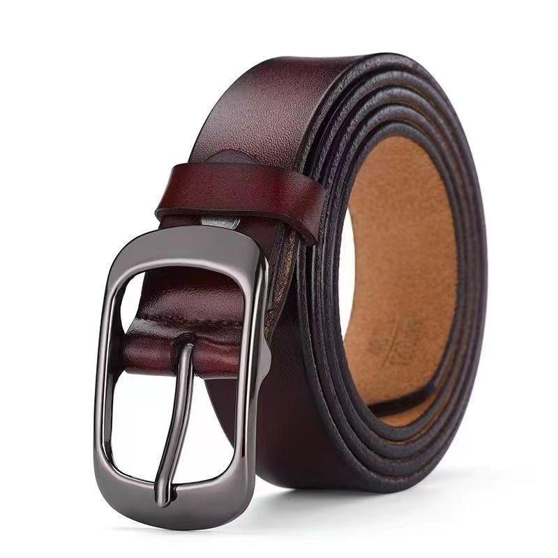 2024 Women's Trendy Black Pin Buckle Belt for Jeans – Stylish and Versatile for All Seasons