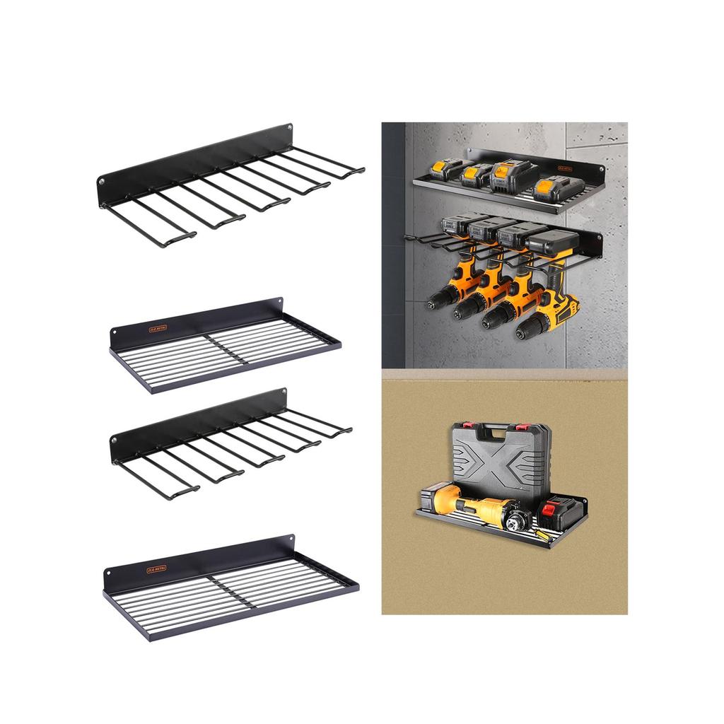 Power Tool Garage Storage Rack Wall Mounted Saving Space Accessory Utility Rack for Garage Cabinet Versatile Easily Install