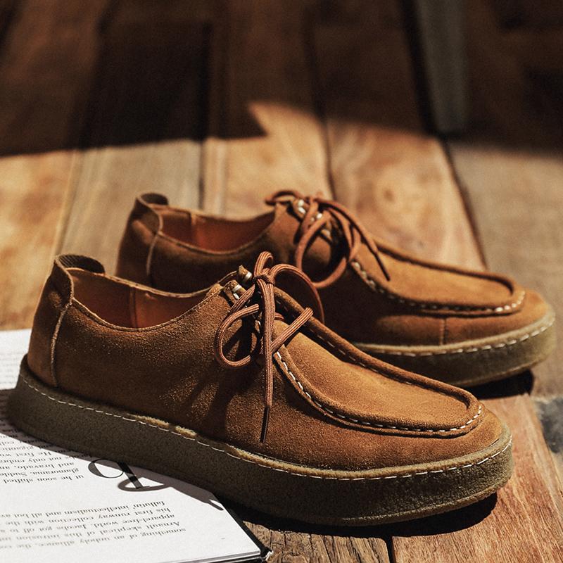 

Нишевый бренд Оригинальный дизайн Высокое качество Британский уличный стиль Повседневное платье для улицы Натуральная замшевая кожа Повседневная обувь для мужской 44 хаки