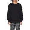 Stone Island Sweatshirt Slim Fit Solid Color Crew Neck Long Sleeve Kids tops Black 791661320-V0029