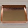 Rectangle Shape Copper Fruit Tray,Retro Engraving Hammer Texture Home Portable Food Plate,Snack Plate Table Wedding Decoration