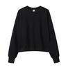 Silver Fox Velvet Women's 450g Heavyweight Hooded Sweatshirt - Short, Trendy Drop Shoulder Pullover for Autumn/Winter 