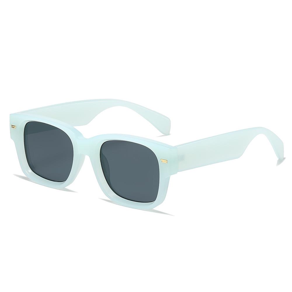Unisex Retro Square Frame Leopard Print Sunglasses