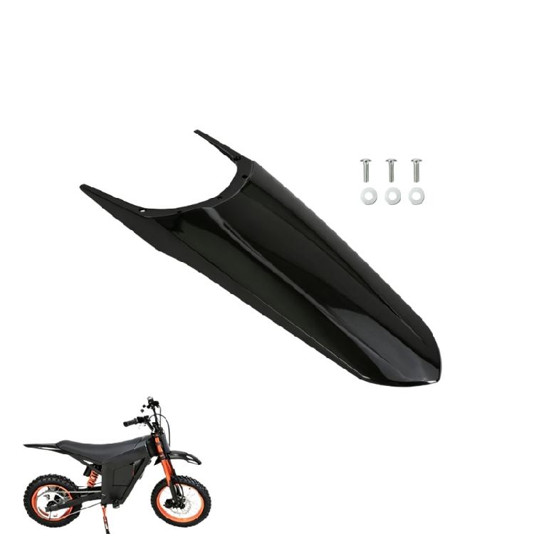 Ebike Rear Guard Part for Tuttio 01 Electric Dirt Bike, Black ABS Molded Mudguard with Screw and Washer Hardware