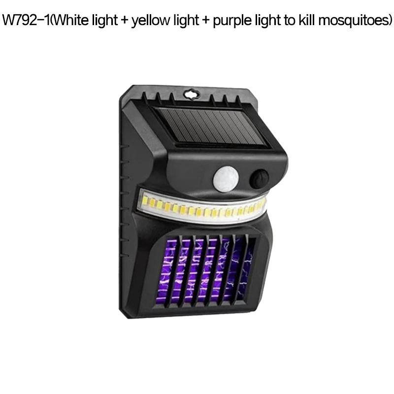 

800 мАч солнечные светодиодные фонари уличный садовый датчик движения солнечные фонари уличный водостойкий солнечный светильник украшение сада прожектор настенный светильник White+Yellow+Purple-800MA
