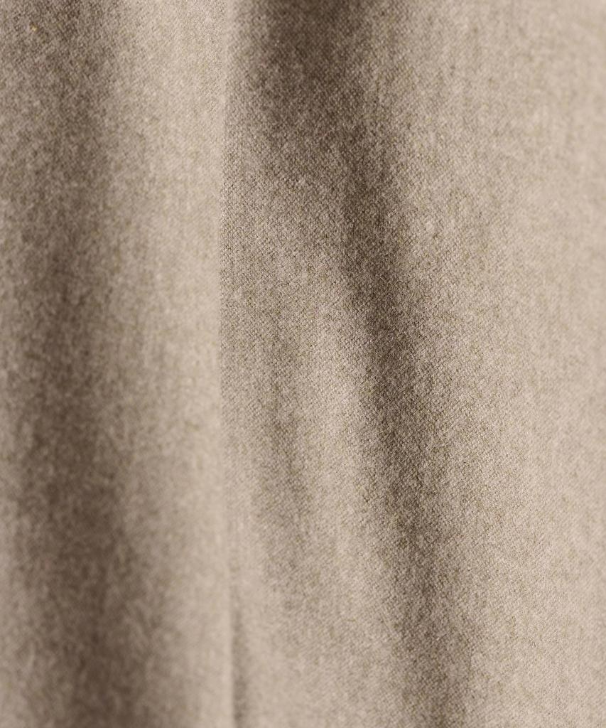 Tudument Wool One-Tuck Wide Slacks Beige