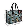 Vintage Metal Hole Print Tote Bag Large Capacity Casual Daily Handbag for Outdoor Commute