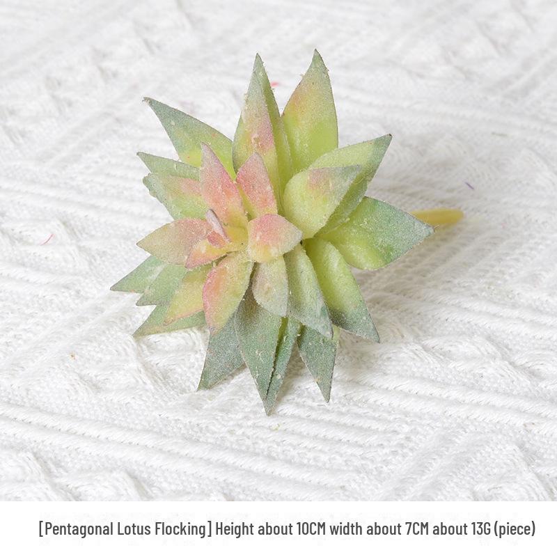 Mini Flocking Artificial Succulent Bonsai for DIY Wall Decor