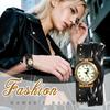 Unisex Braided Leather Strap Antique Waterproof Analog Display Leather Bracelet Watch with Quartz Wide Range of Functions Perfect Gift for Day Watch