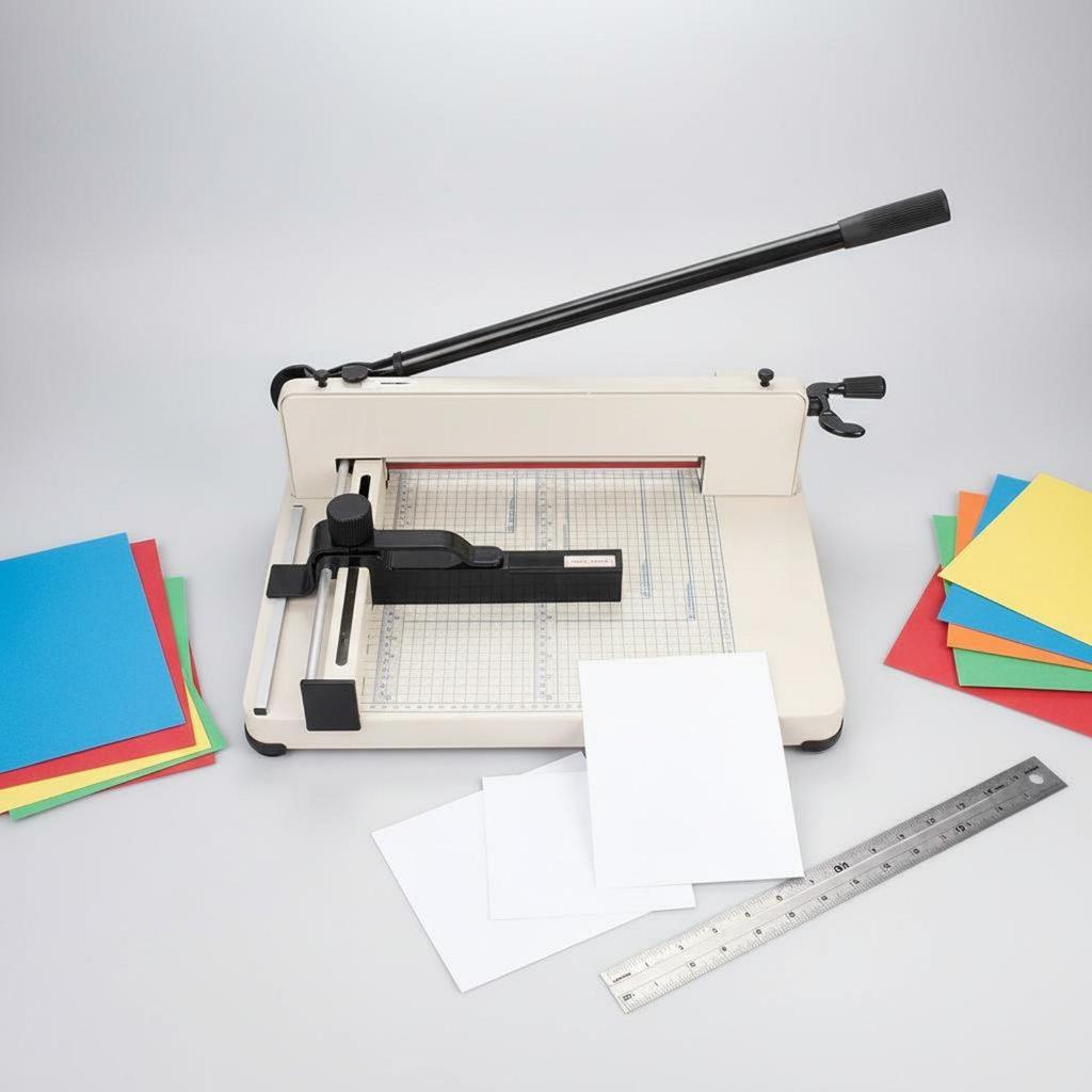 Duty Paper Cutter Cuts 400 Sheets A4 Guillotine Sharp Steel Office Equipment for Print Shop,