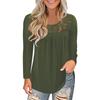 Women Fashion Lace Solid Splicing O-Neck Long Sleeve T-Shirt Blouse Tops