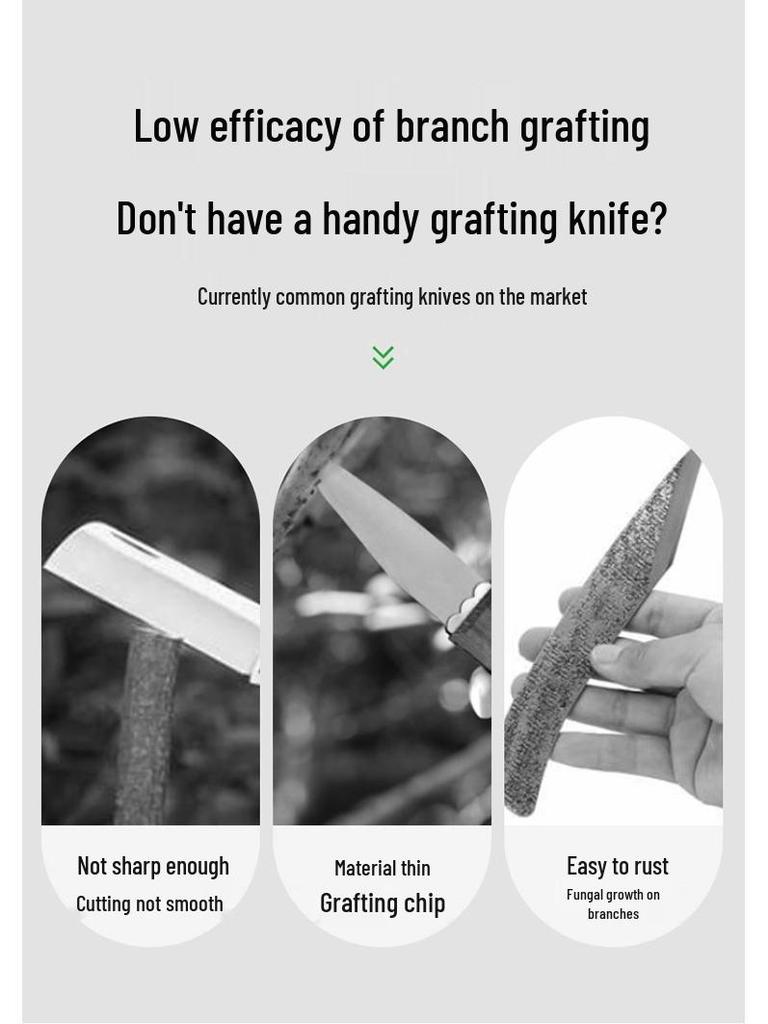 Baolian Multifunctional Grafting Knife for Tree Cuttings and Seedlings with Budding Scissors