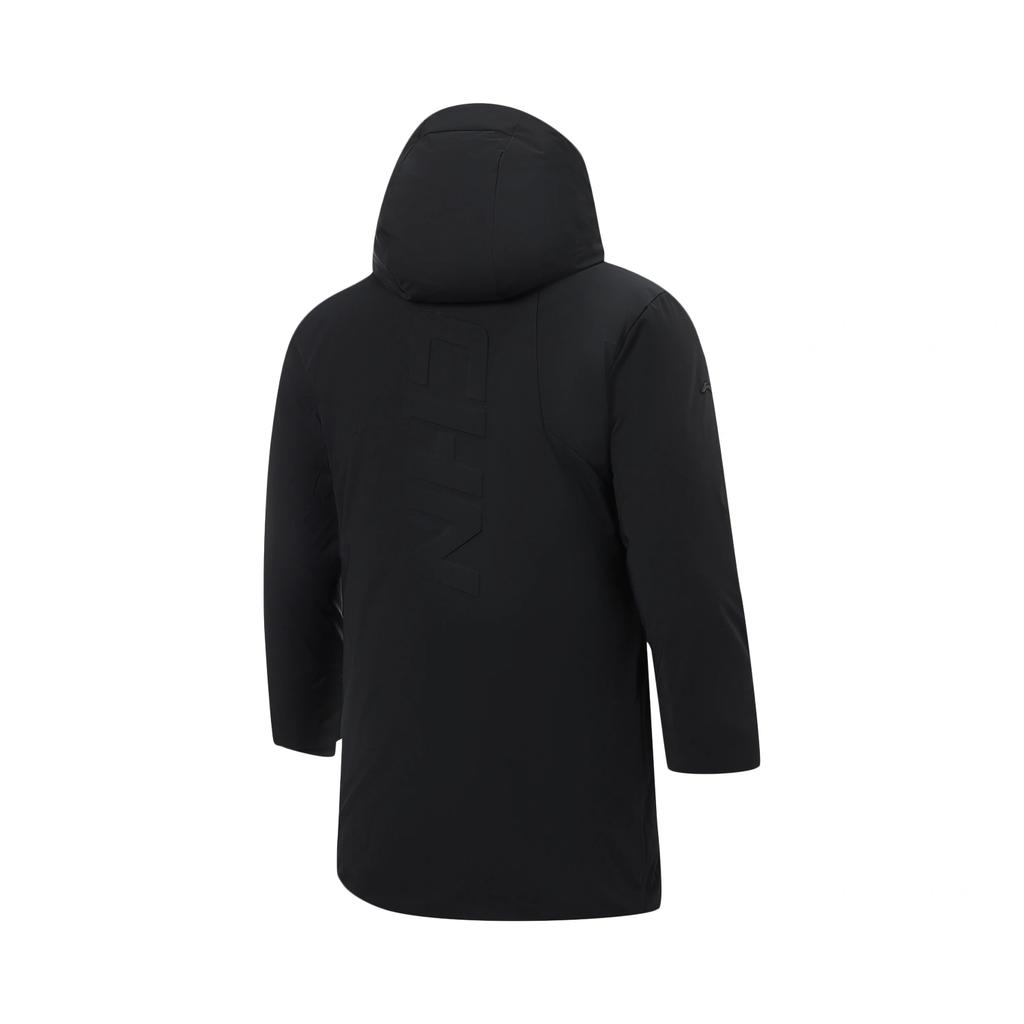 Li-Ning Lightweight Warm Mid-Length Hooded Down Jacket Men Outerwear AYMV603-2