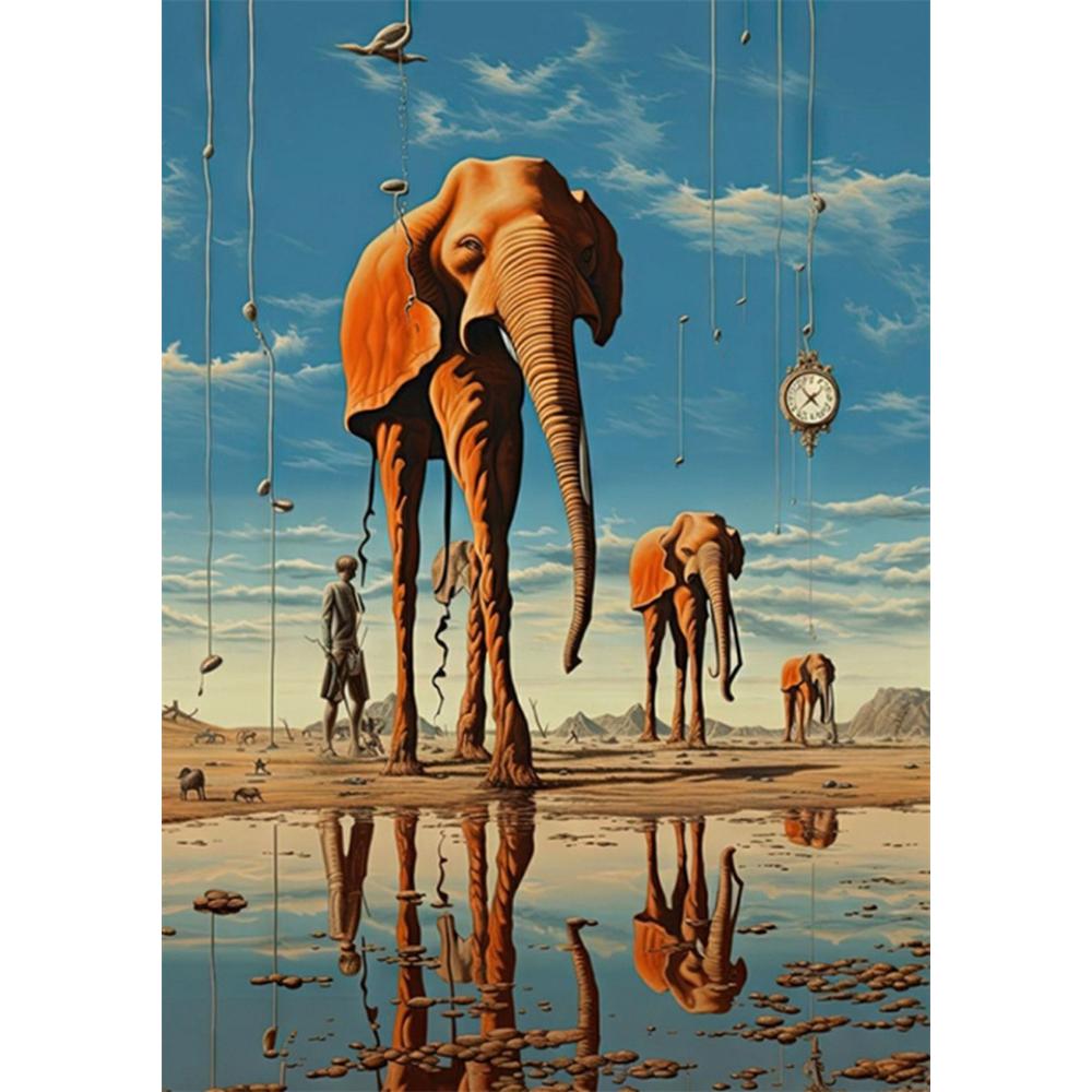 Surrealism Famous Artwork By Salvador Dali 5D DIY Art Diamond Painting Cross Stitch Pattern Pictures Mosaic Embroidery Home Deco