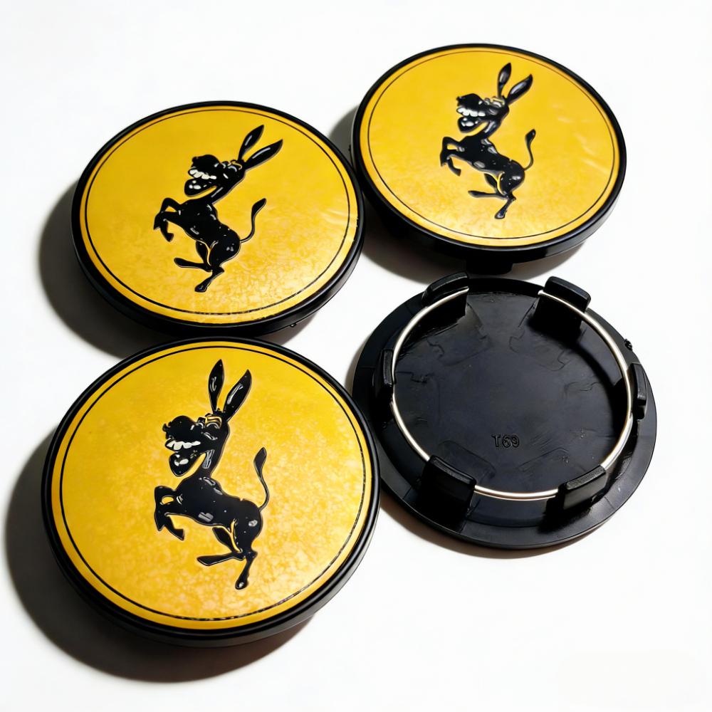 

4pcs Donkey Logo Badge Emblem Car Wheel Center Caps 69MM Clip 56MM Wheels Hub Dust Cap Rim Hubcaps Cover Replace Car Accessories Donkey Badge&4pcs T69 Wheel Cap