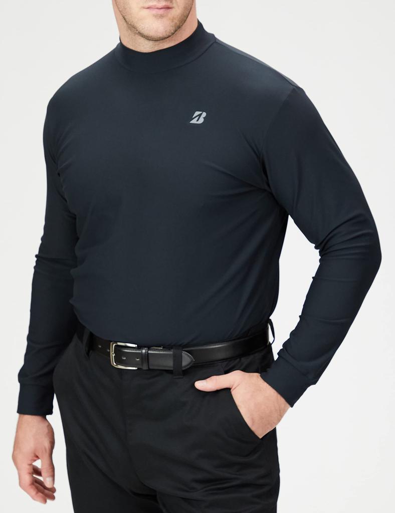 BRIDGESTONE Golf Men's Golf Shirt, Black, Size L