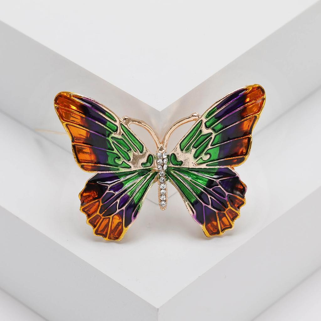 Fashion Personalized Oil Drop Butterfly Brooch, High-End Clothing Corsage Anti-Light