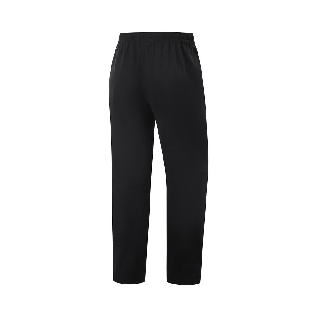 Li Ning Fitness Series Solid Color Comfortable Breathable Versatile Straight Leg Knitted Sports Pants Men Pants Black AKLV169-2