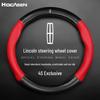 Lincoln Genuine Leather Steering Wheel Cover for MKZ, MKC, MKT - All-Season, Universal Fit
