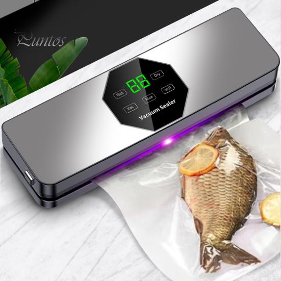 Full Automatic Vacuum Sealer with UV Sterilization Detachable Base Digital Display Strong Suction Power Food Preservation Sealing Machine
