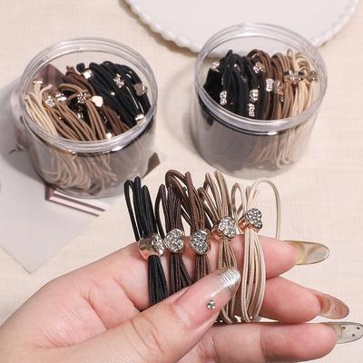 10Pcs/box Elasticity Hair Ring Head Rope High Durability Simplicity Headwear For Girl Rubber Band Hair Band Hair Accessories