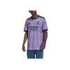 Adidas Real Madrid Fan Edition Logo Print Rundhals Kurzarm Fußballtrikot Herren Tops Lila H18489