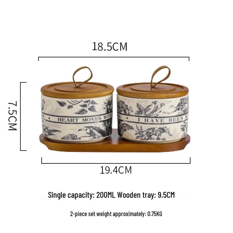 Винтажный керамический набор герметичных банок для хранения