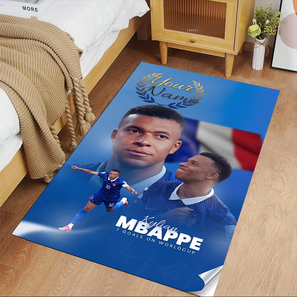 Mbappé Customize Your Name Carpet Suitable for Outdoor Balcony Kitchen Dining Room Antislip Carpet Decorate Offices Perfect Gift for Friends & Family