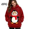 Zachte Polyester Draag Hoodie Pullover Kerst Huisdier Mannen Sweatshirt voor Vrouwen met Kangoeroe Vakantie Liefhebber