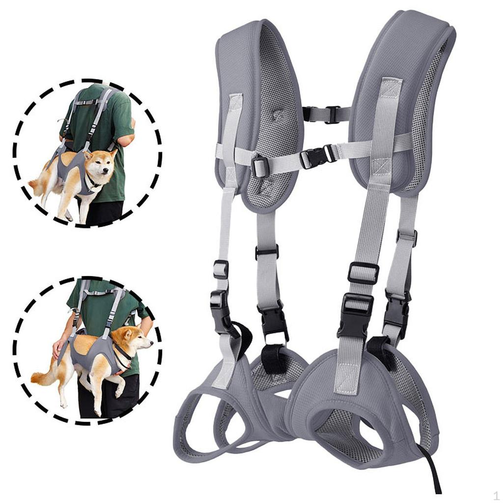 Front Backpack Dog Chest Carrier in Breathable Polyester with Adjustable Strap And