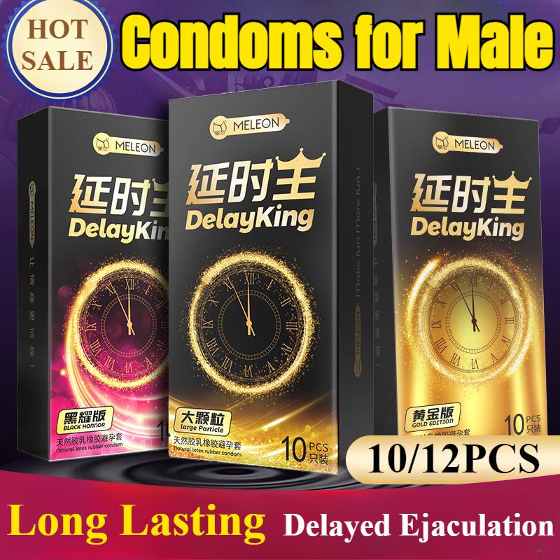 10/12PCS Delayed Ejaculation Condoms for Men Latex Penis SleeveLatex Penis Sleeve Long Lasting Particle Condones for Adults Sexshop