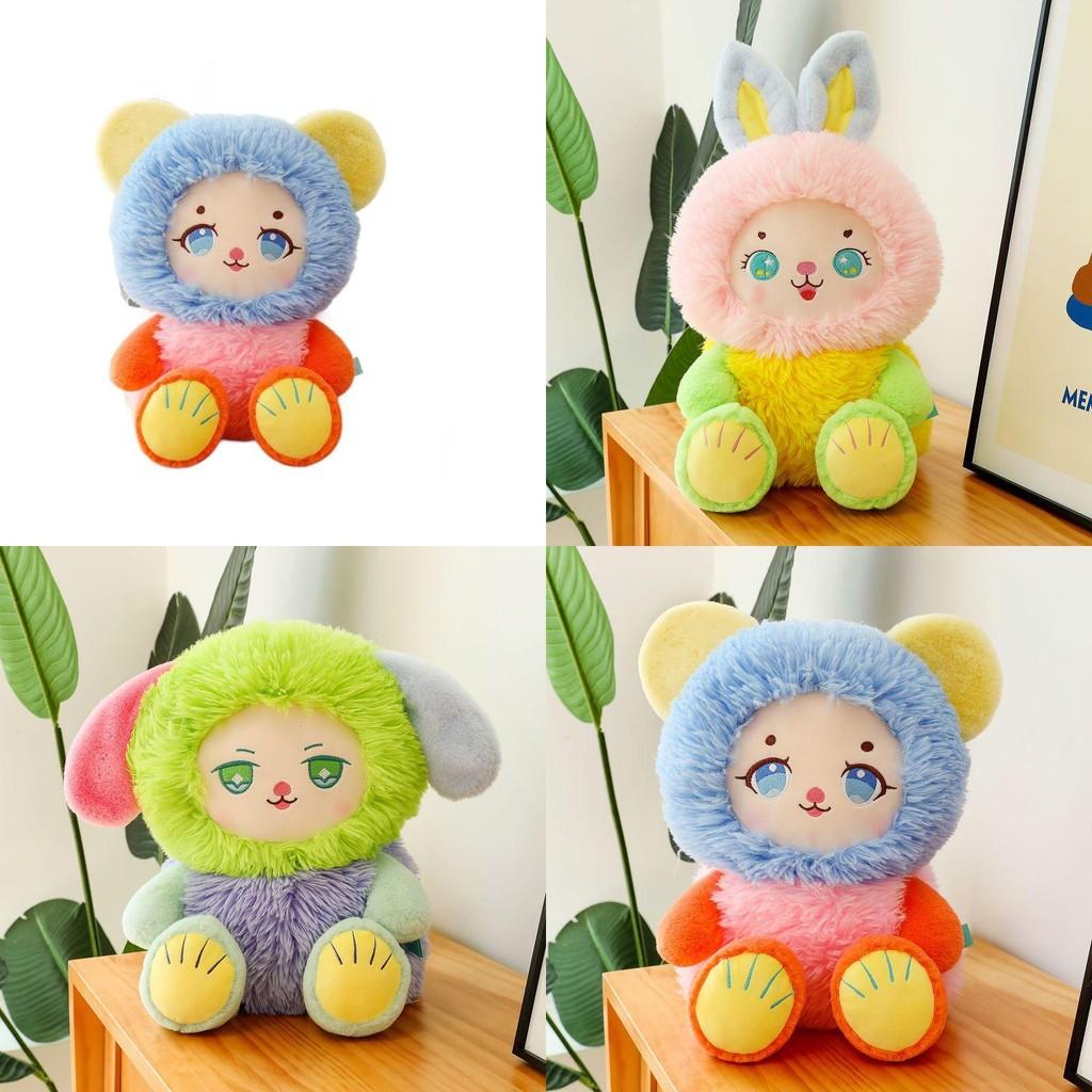 Cute Rabbit Dog Plush Toy With Embroidery Design For Childrens Birthday Gift