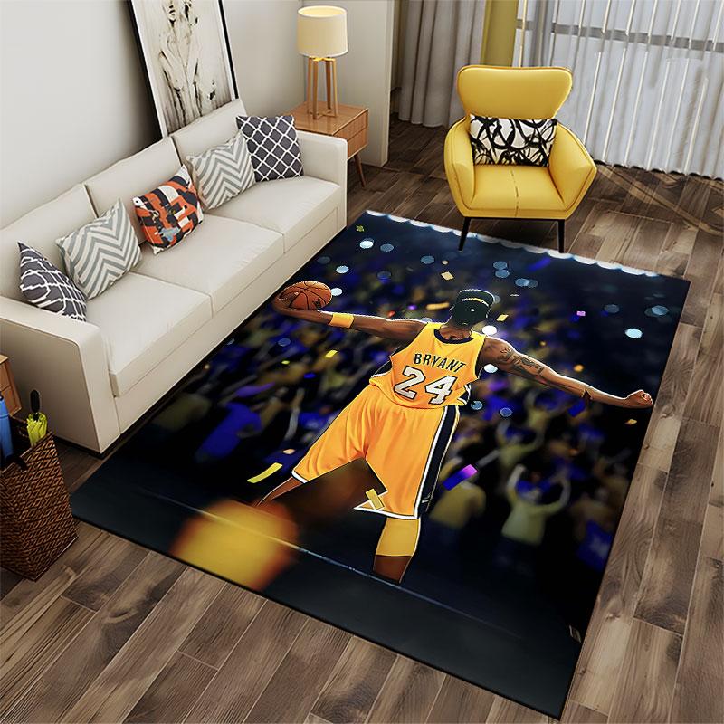 Basketball Player Yellow Jersey suitable as a non-slip mat for the living room or bedroom sofa