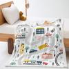Cartoon Car Construction Car Lamb Fleece Crystal Fleece Children's Blanket Blanket