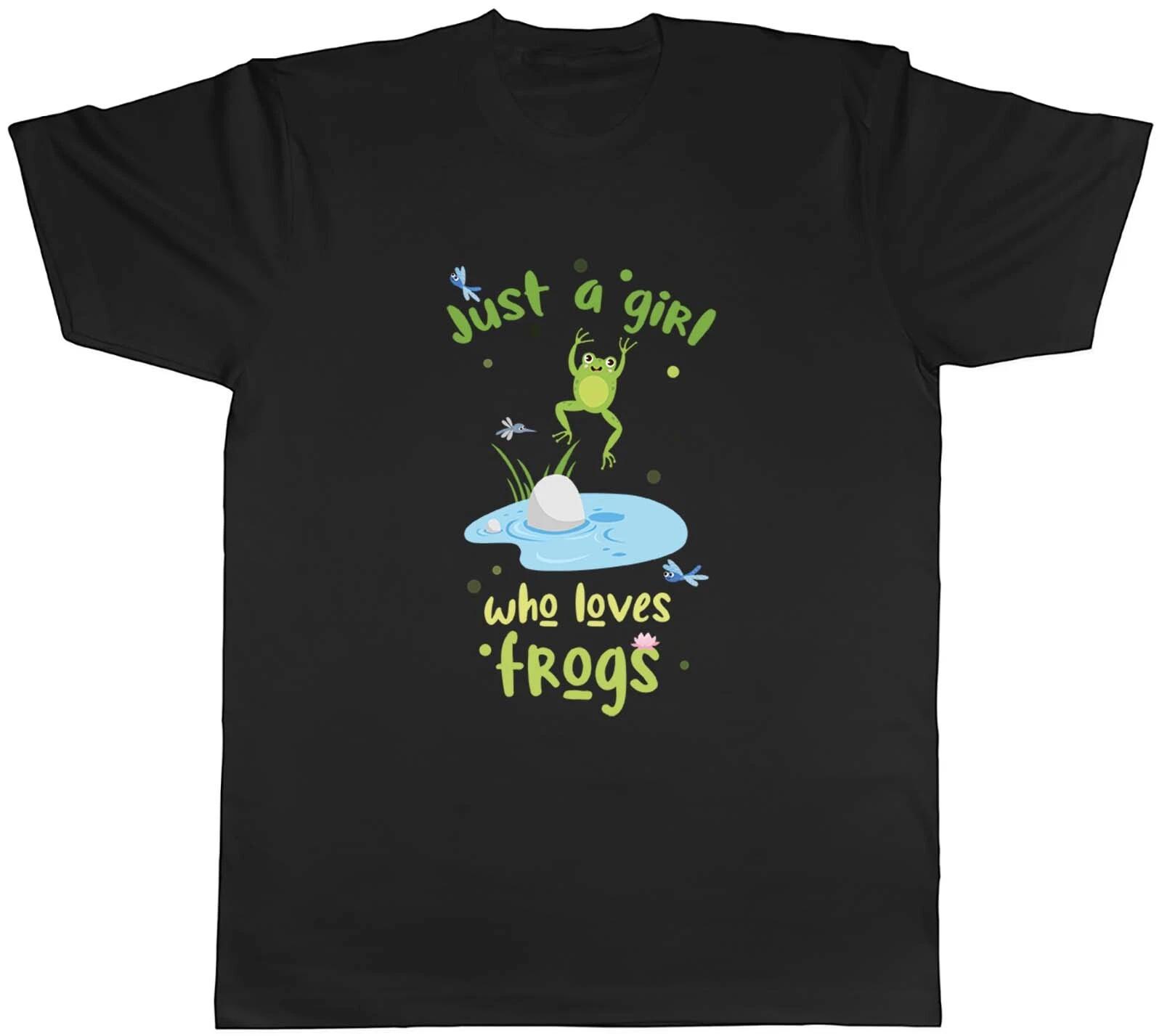 Frogs Mens T-Shirt Just A Girl Who Loves Frogs Unisex Tee Gift XXL