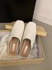 Fashion Hot Selling 2025 Flat Toe Shallow Lazy Slipper Boat Backless Mule Shoes Soft Loafers High Back Simple Classic Retro Personality