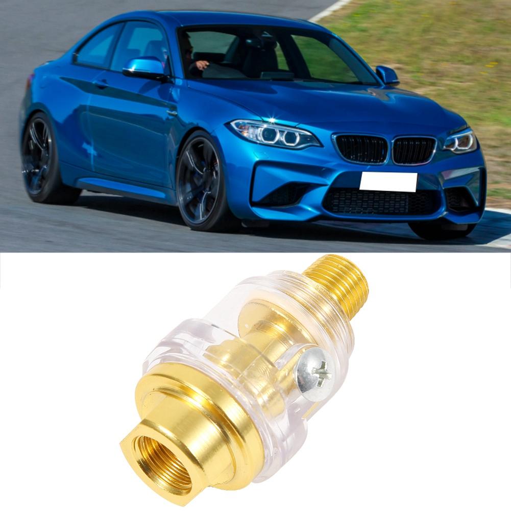 1/4inNPT   in Line Oiler Lubricator, Gold Color Copper,  , Smoother  ,  Resistant, Tool Accessory for Pneumatic Tools
