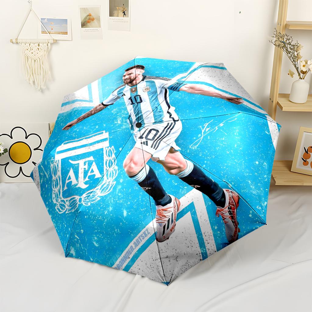 Football Outdoor Automatic Umbrella Retractable Design with 8-Rib Durability Lightweight Durable Everyday Carry Umbrella Elegant Women's Umbrella