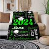 Graduate Customize Your Name Blanket Used For Chair Office Sofa Bed Camping Soft And Warm Giving Friends And Relatives Birthday Graduation Gift