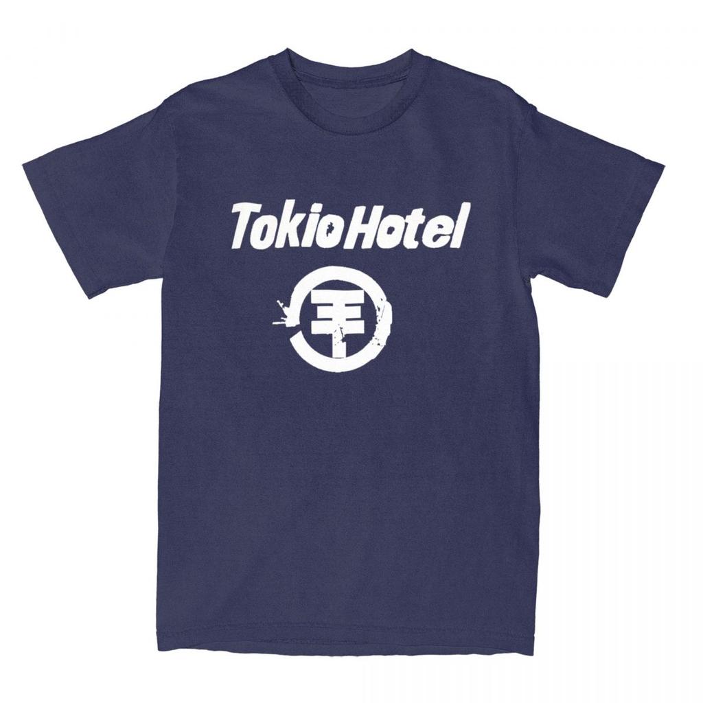 Tokio Hotel TShirt Man German Rock Music Band Streetwear Pure Cotton T Shirts Summer O Neck Hip Hop Tees Print Oversize Clothes