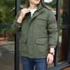 Men's Mid-length Outdoor Casual Warm Cotton Jacket with Velvet Lining for Autumn and Winter