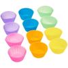 Reusable Silicone Baking Cups, Muffin Liners - Pack of 12, Multicolor