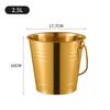 Gold Stainless Steel Ice Bucket with Handle