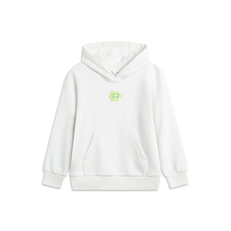 

Тот же стиль, что и в торговом центре | Толстовка с капюшоном для девочек на флисовой подкладке Li Ning 2024 Новая осенне-зимняя одежда для девочек Маленький ребенок Ребенок постарше Осенняя одежда Milky White (Fleece-lined) 140cm