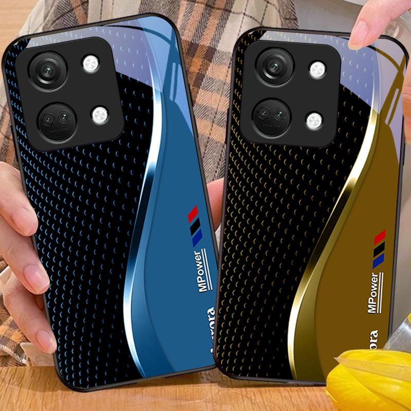 Kreative Kurve Für OnePlus Nord 3 5 6T 7 Pro 8 12 10T Reno8 Lite 5G 10R Nord N30 Hartschalen-Schutzhülle aus gehärtetem Glas Schwarz