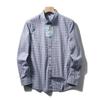 Japanese-Style Retro Pure Cotton Blue Small Plaid Shirt Men's Spring & Fall Long Sleeve Inner Wear Export Cattle Goods Cotton Non-Ironing Shirt