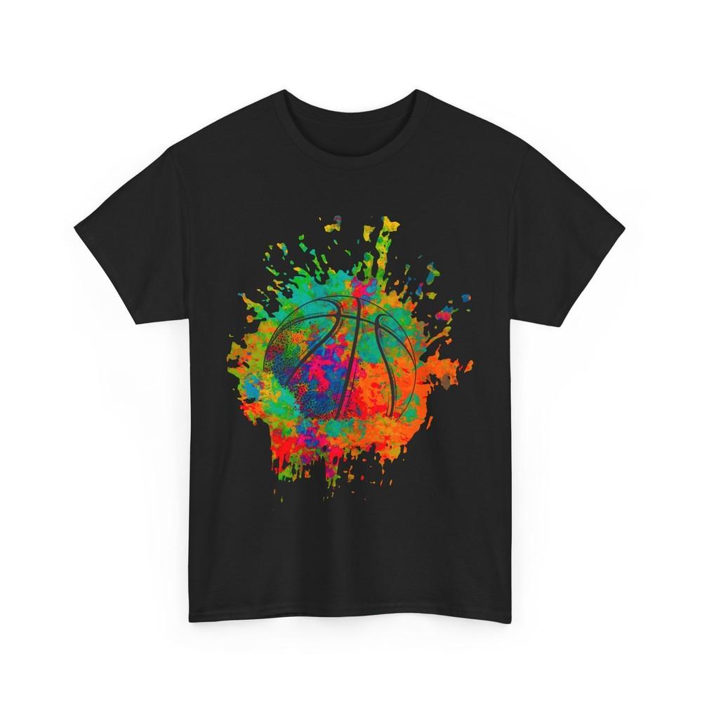 

Basketball Shirt, Sports Lovers Watercolor Basketball Women Men T-shirt L