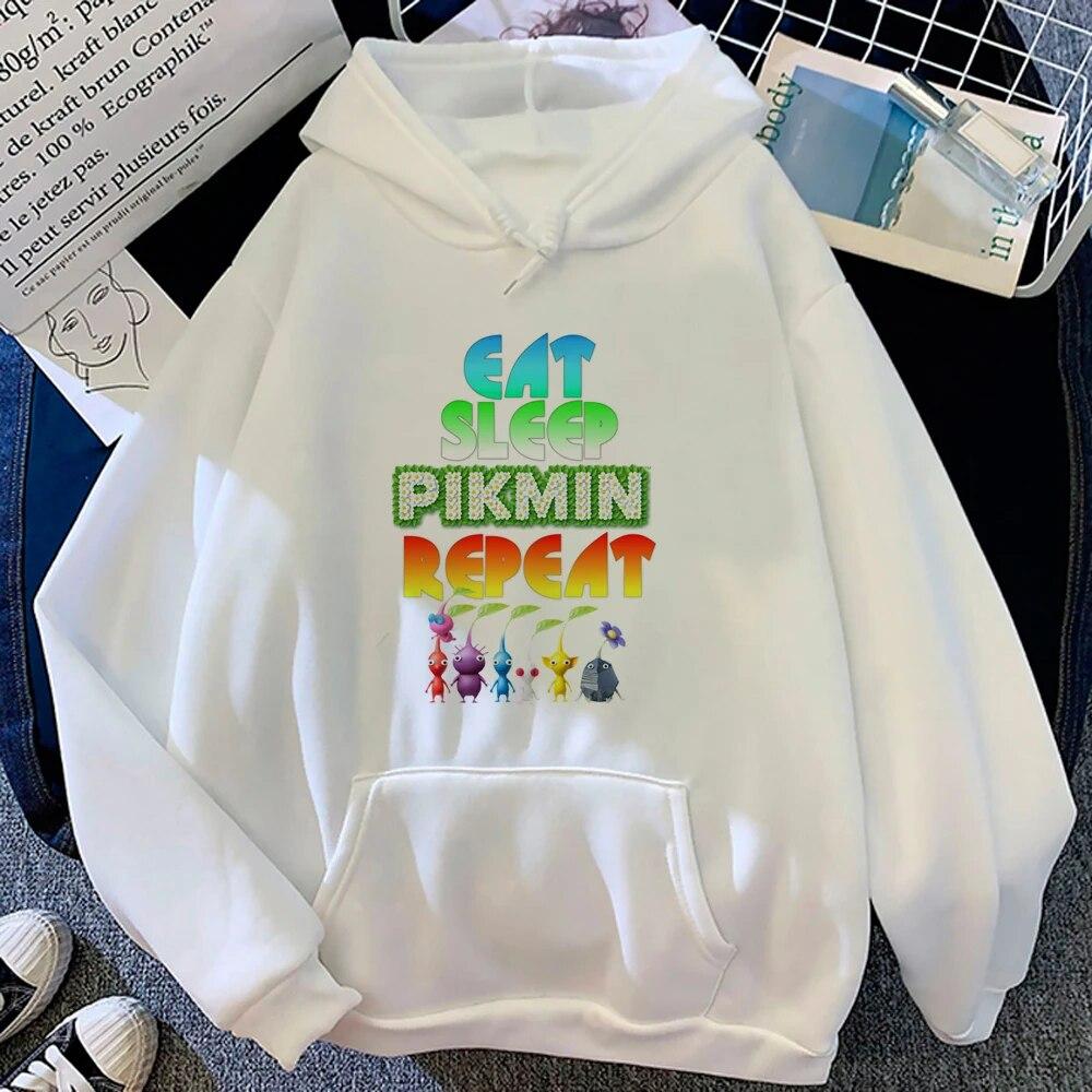 Pikmin hoodies women aesthetic sweat y2k Fleece vintage Hood female gothic clothes Unisex