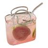 Vaso con Forma de Bolso con Pajita Transparente Resistente al Calor para Zumo Cócteles Café Helado Portátil Lindo Decoración de Fiesta