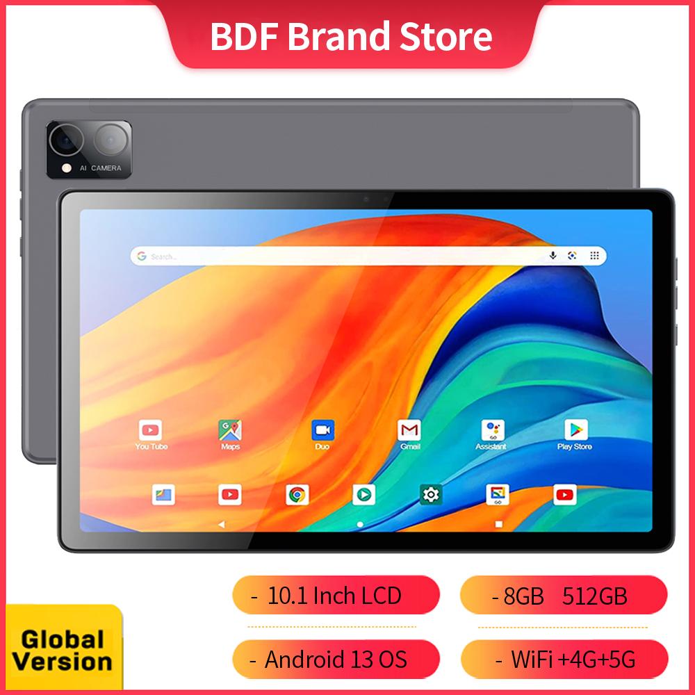 P60 BDF 10.1 Inch 8GB RAM 512GB ROM 8000mAh 4G 5G Android13 Tablet PC Computer Tab